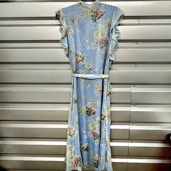 NWT Ralph Lauren Chiffon Floral Ruffled Cap Sleeved - Picture 7 of 10